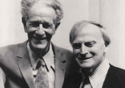 Frank Martin (left) with Lord Yehudi Menuhin. Lausanne, September 1973