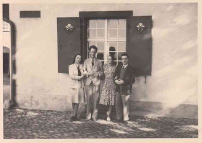 From left to right: Madeleine Lipatti, Frank Martin, Maria Martin, Dinu Lipatti. Schönenberg, September 1944